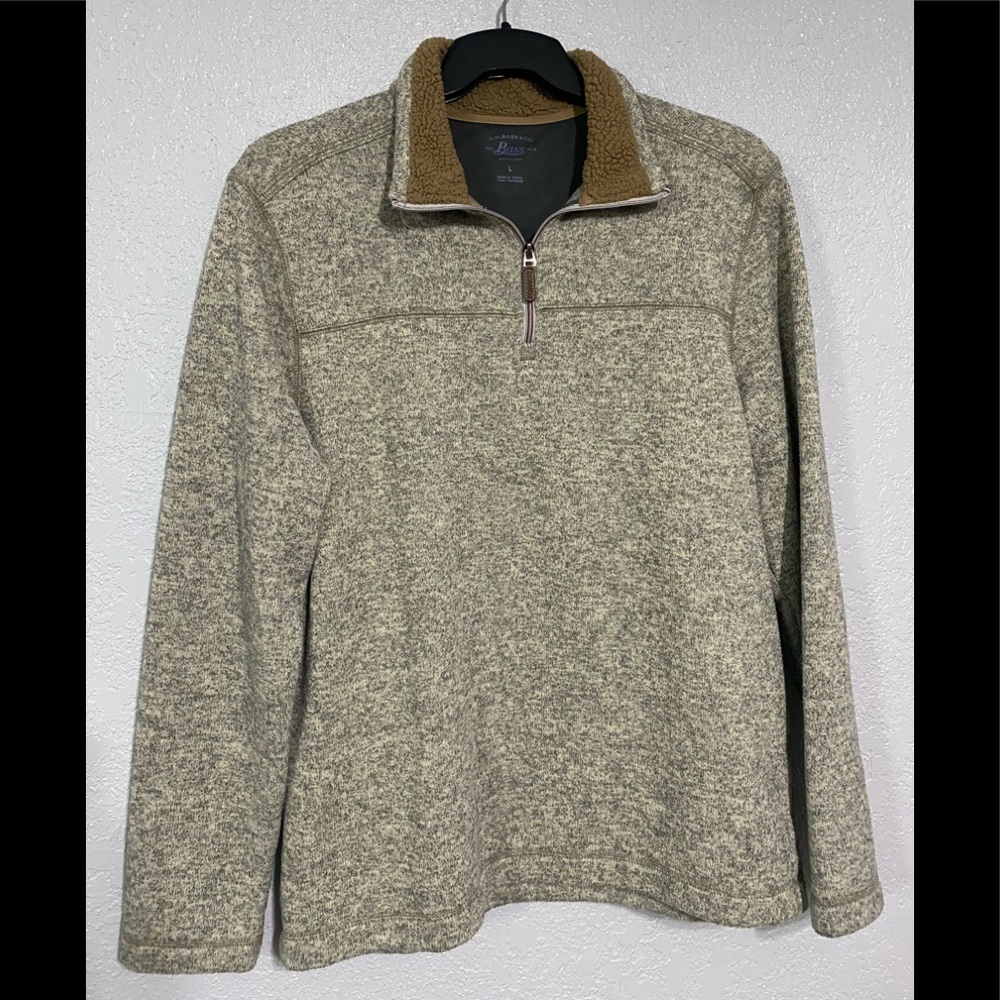Bass & Co. half zip sweater , size large